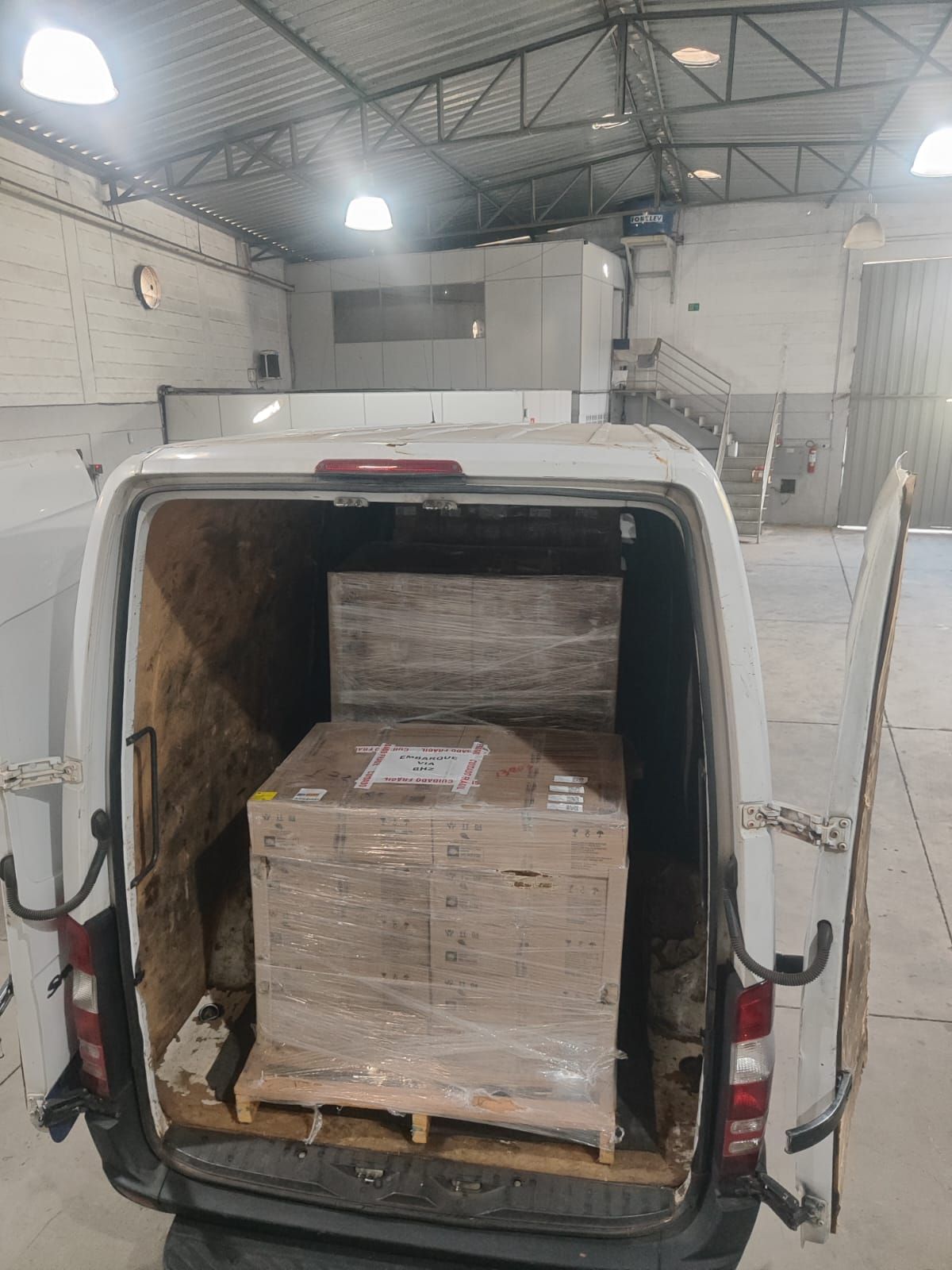 Pallet embalado e protegido para transporte